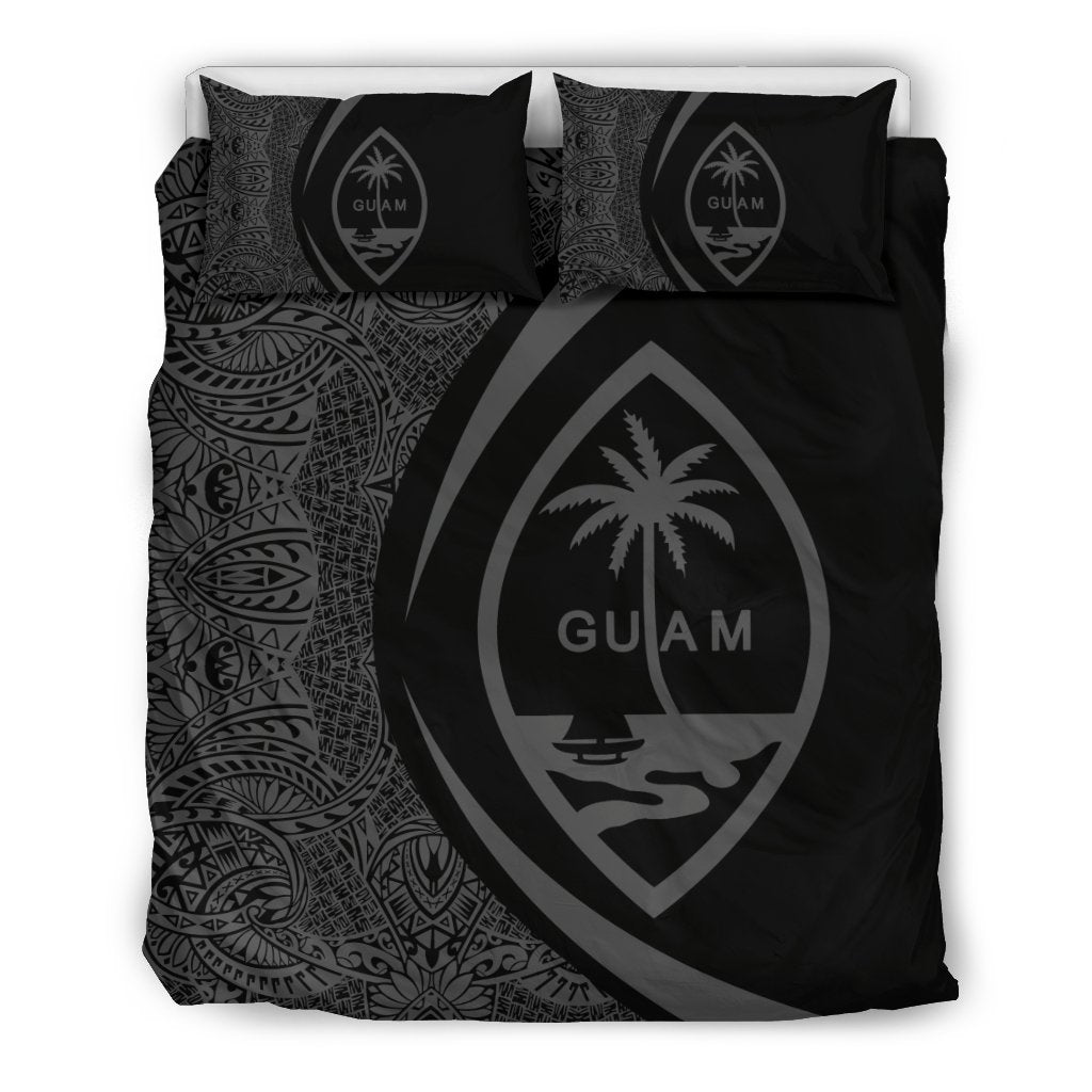 Guam Coat Of Arms Polynesian Bedding Set - Circle Style 06 - Vibe Hoodie Shop