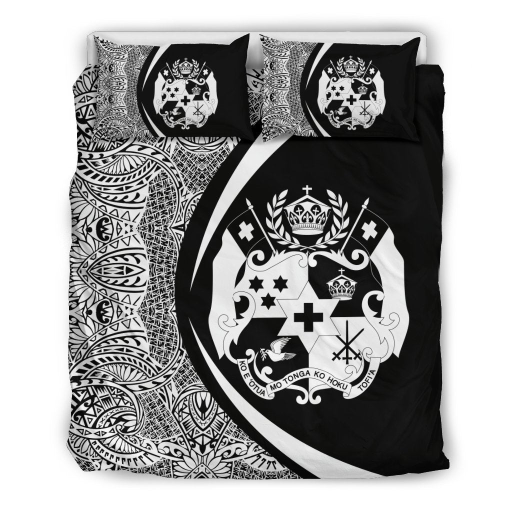 Tonga Coat Of Arms Polynesian Bedding Set - Circle Style 01 - Vibe Hoodie Shop