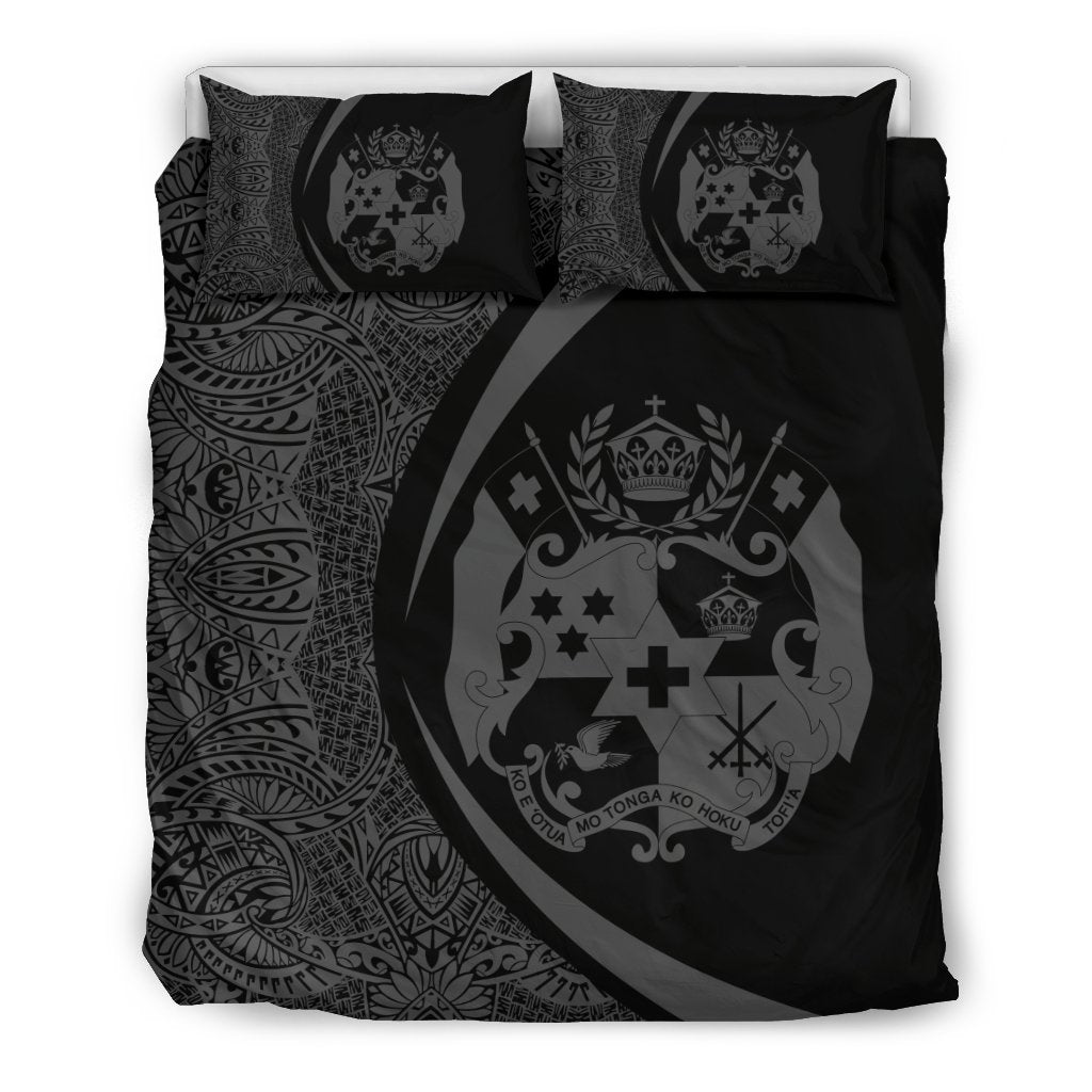 Tonga Coat Of Arms Polynesian Bedding Set - Circle Style 05 - Vibe Hoodie Shop