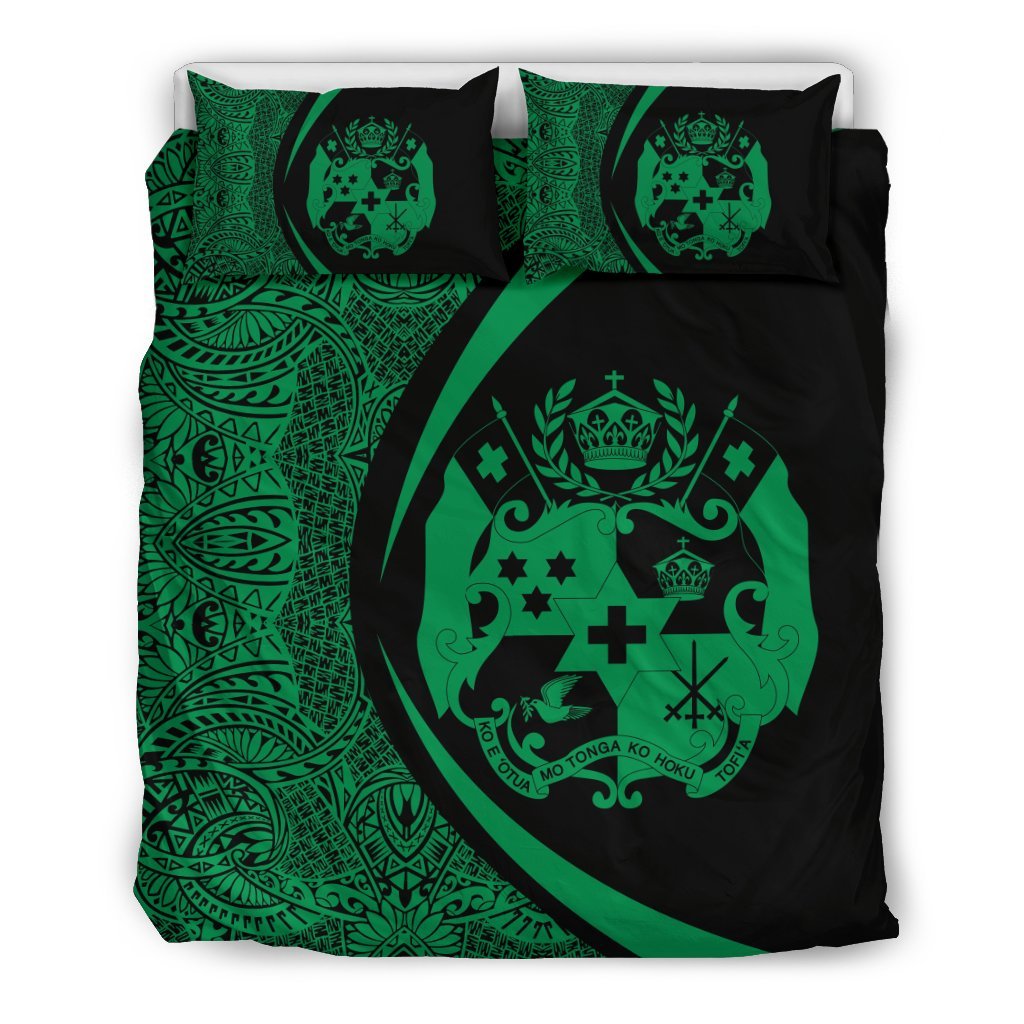 Tonga Coat Of Arms Polynesian Bedding Set - Circle Style 06 - Vibe Hoodie Shop