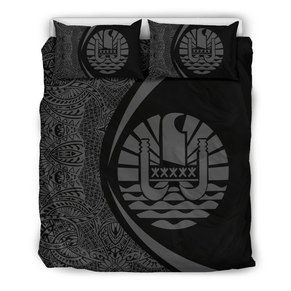 Tahiti Coat Of Arms Polynesian Bedding Set - Circle Style 05 - Vibe Hoodie Shop