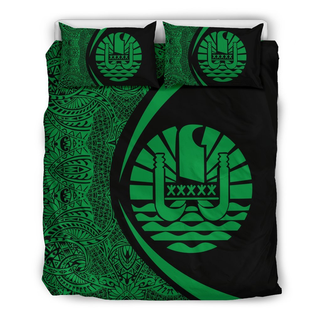 Tahiti Coat Of Arms Polynesian Bedding Set - Circle Style 06 - Vibe Hoodie Shop