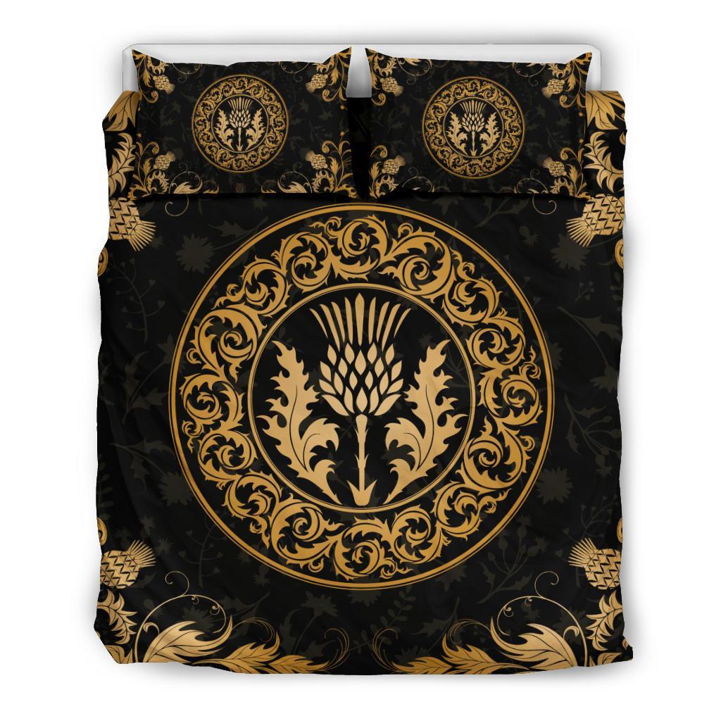 Scotland Thistle Royal Golden Bedding Set - Vibe Hoodie Shop