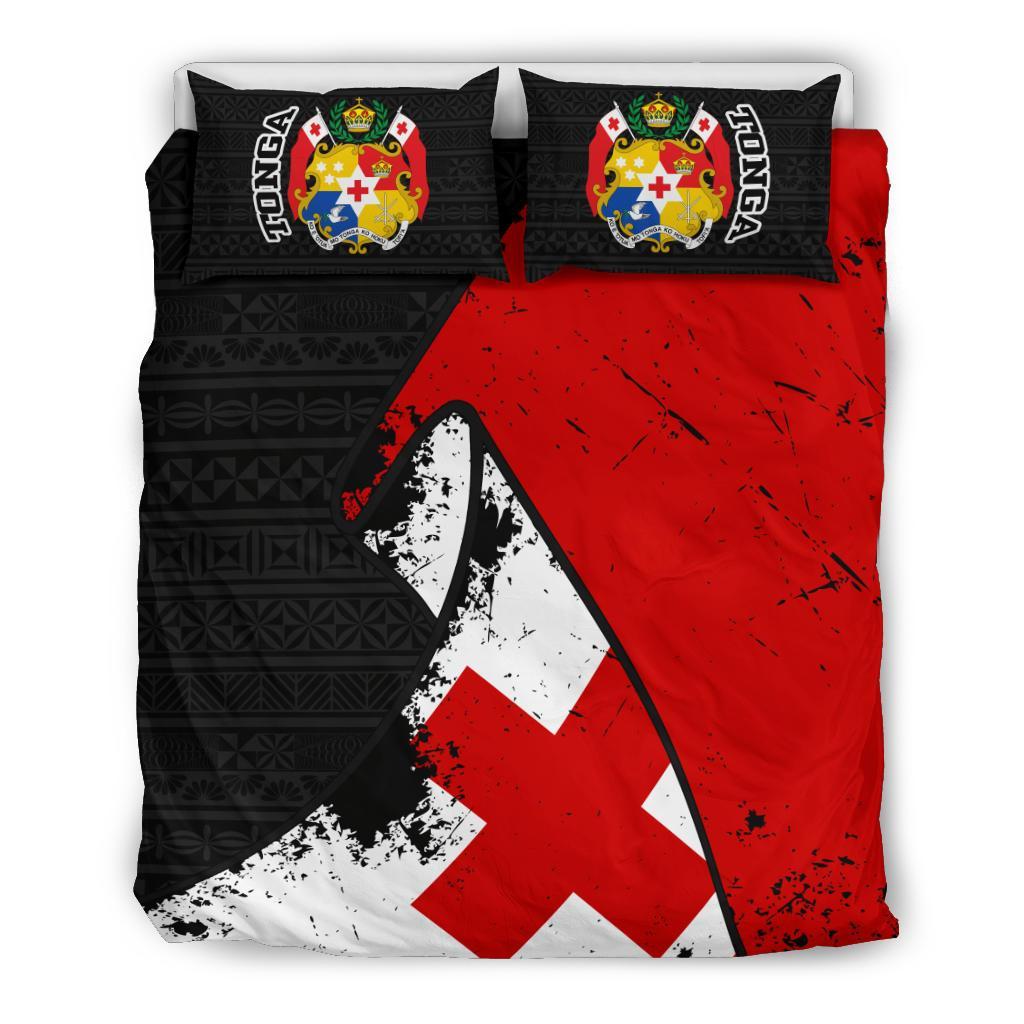 Tonga Special Grunge Flag Bedding Set - Vibe Hoodie Shop