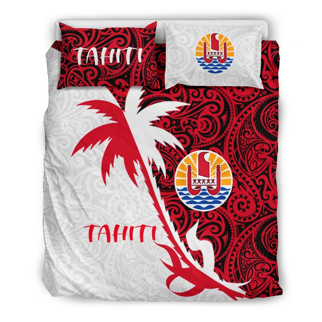 Tahiti Polynesian Coconut Tree Bedding Set - Vibe Hoodie Shop