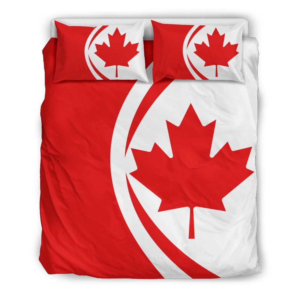 Canada Maple Leaf Bedding Set - Circle Style - Vibe Hoodie Shop