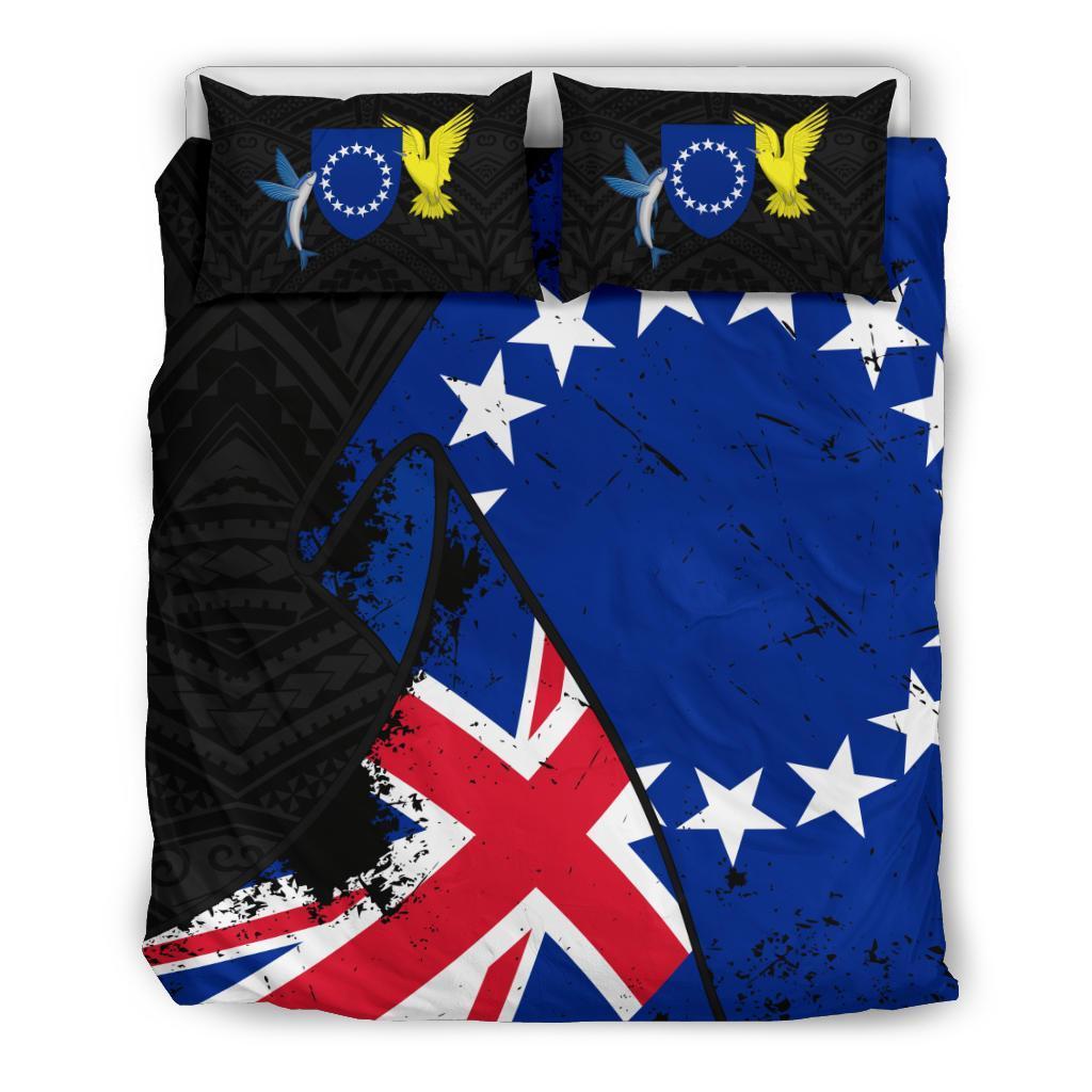 Cook Islands Special Grunge Flag Bedding Set - Vibe Hoodie Shop