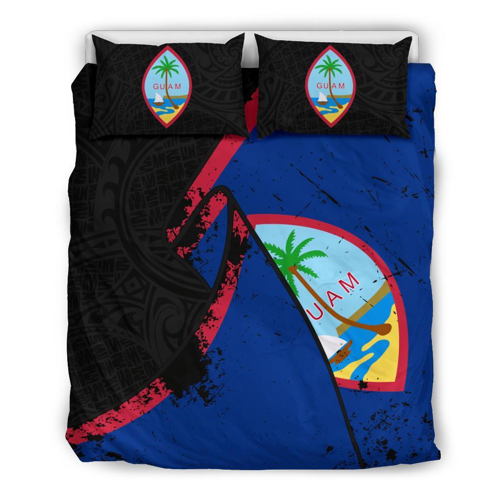 Guam Special Grunge Flag Bedding Set - Vibe Hoodie Shop