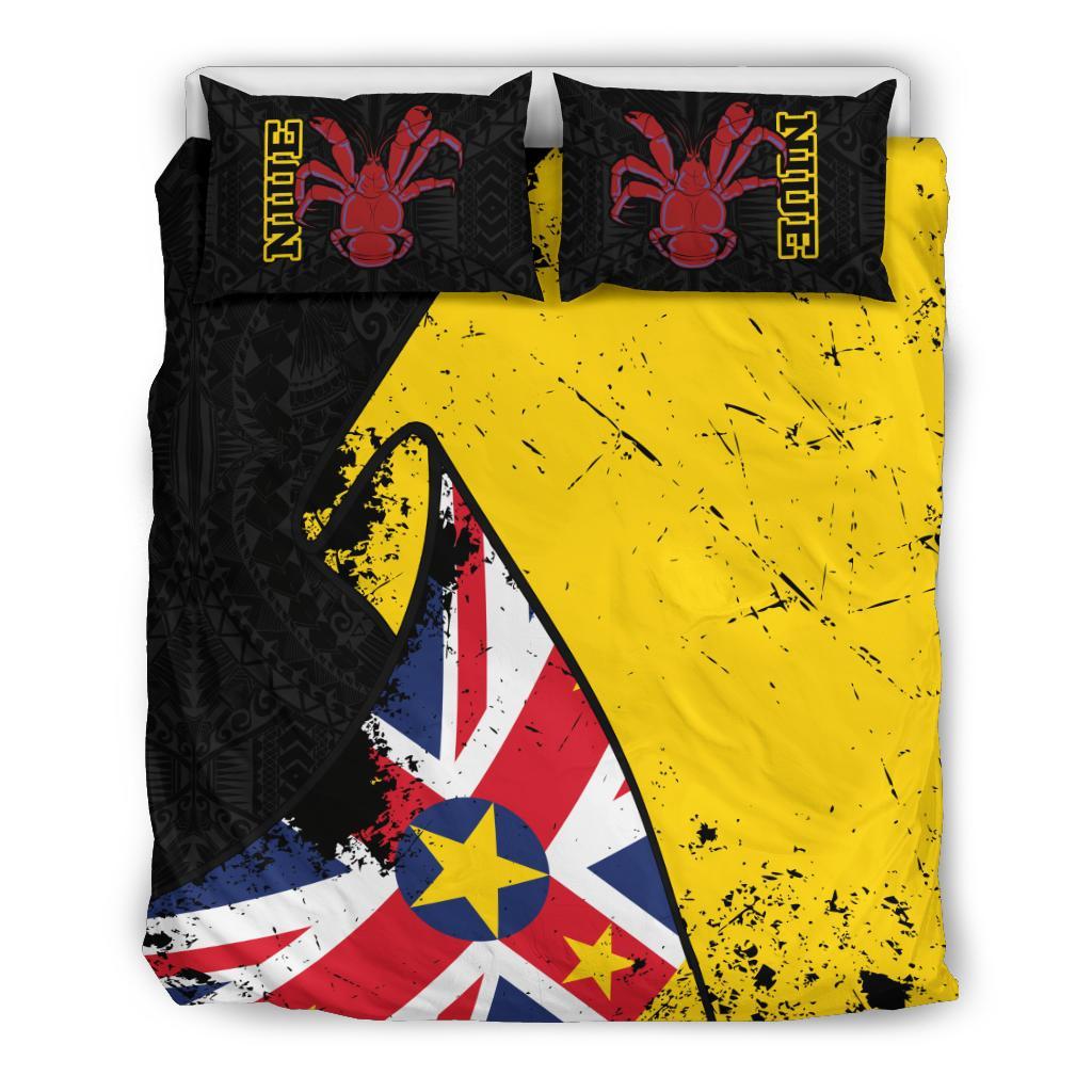 Niue Special Grunge Flag Bedding Set - Vibe Hoodie Shop