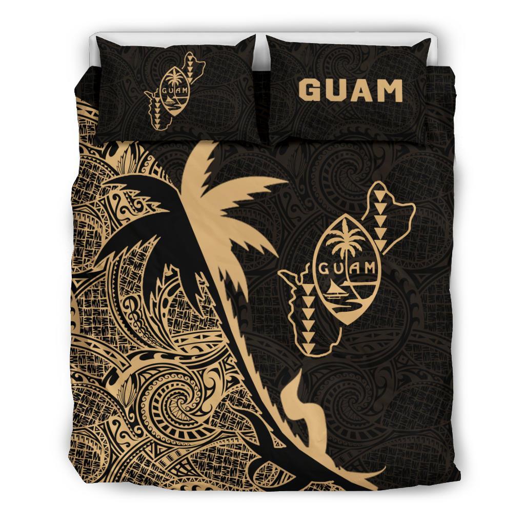 Guam Coconut Tree Bedding Set Gold - Vibe Hoodie Shop