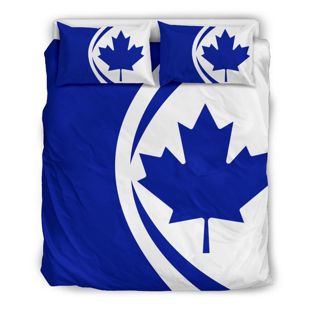 Canada Maple Leaf Bedding Set - Circle Style 02 - Vibe Hoodie Shop