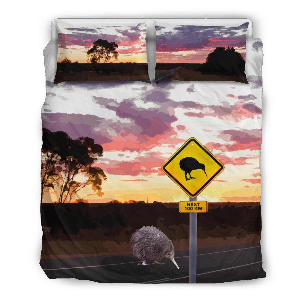 New Zealand Bedding Set, Kiwi Bird Duvet Cover And Pillow Case - Vibe Hoodie Shop