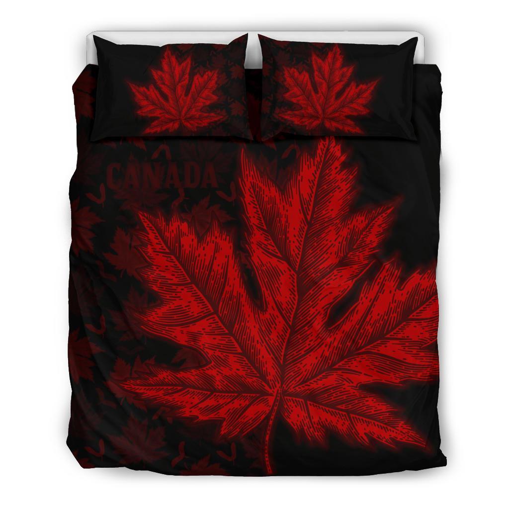 Canada Highlight Maple Leaf Bedding Set - Vibe Hoodie Shop