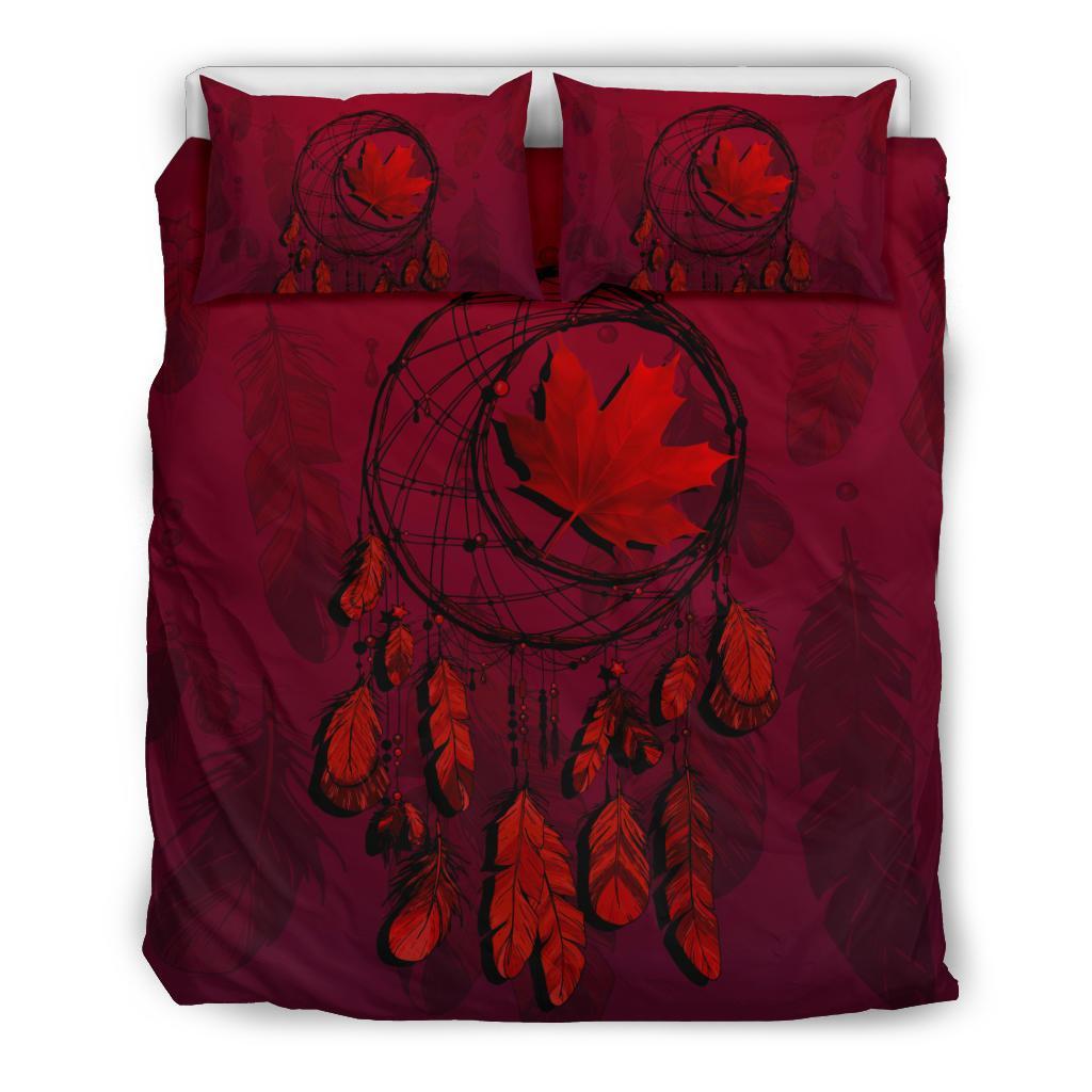 Canada Maple Leaf Dreamcatcher Bedding Set - Vibe Hoodie Shop