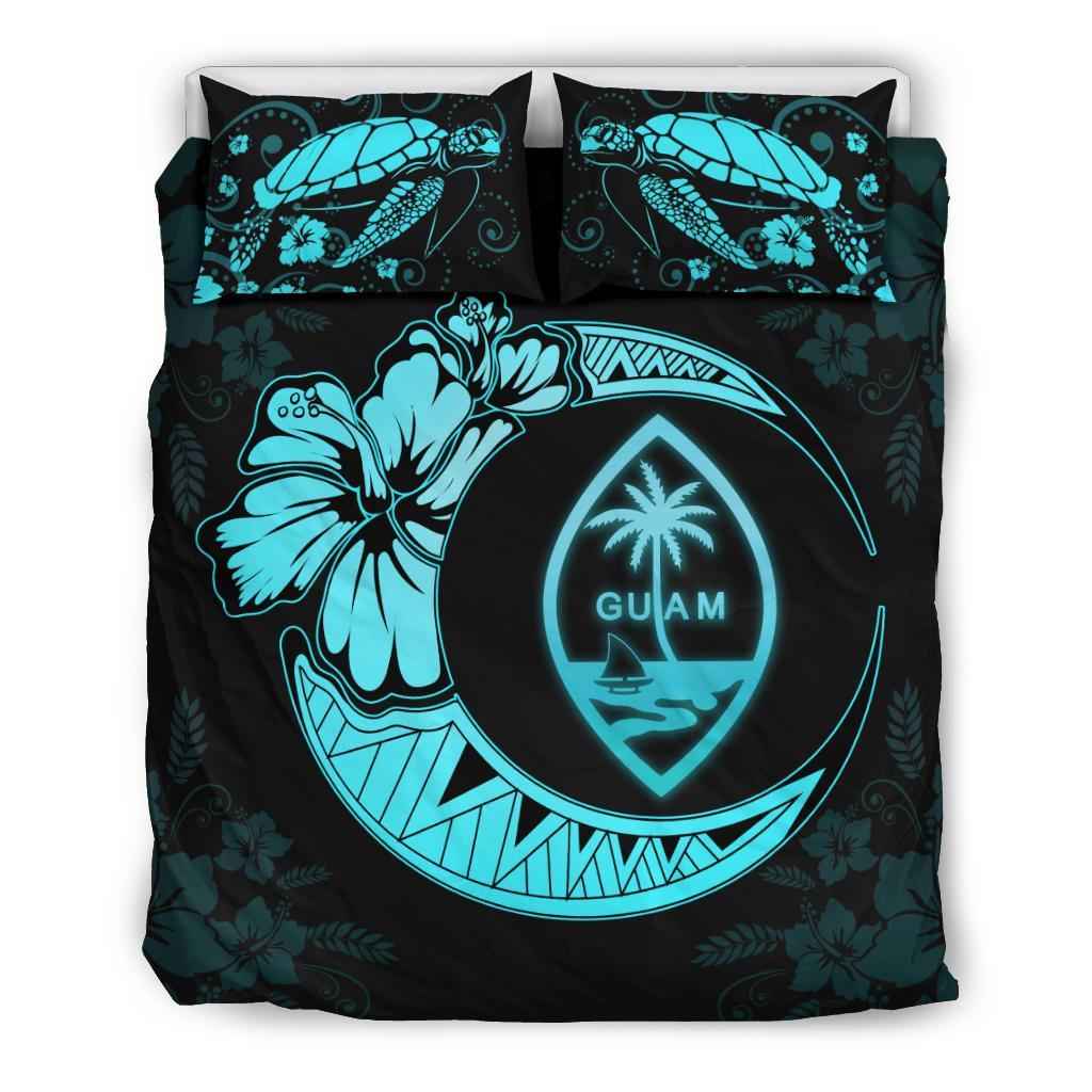 Guam Moon Bedding Set Blue - Vibe Hoodie Shop