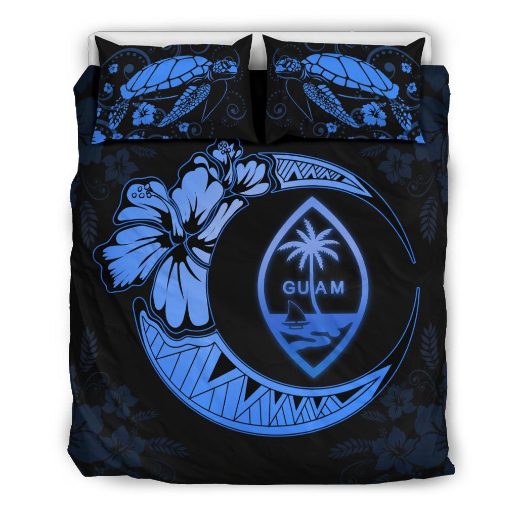 Guam Moon Bedding Set Deep Blue - Vibe Hoodie Shop