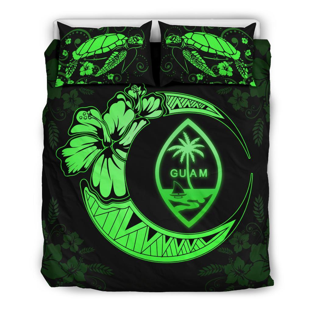 Guam Moon Bedding Set Green - Vibe Hoodie Shop