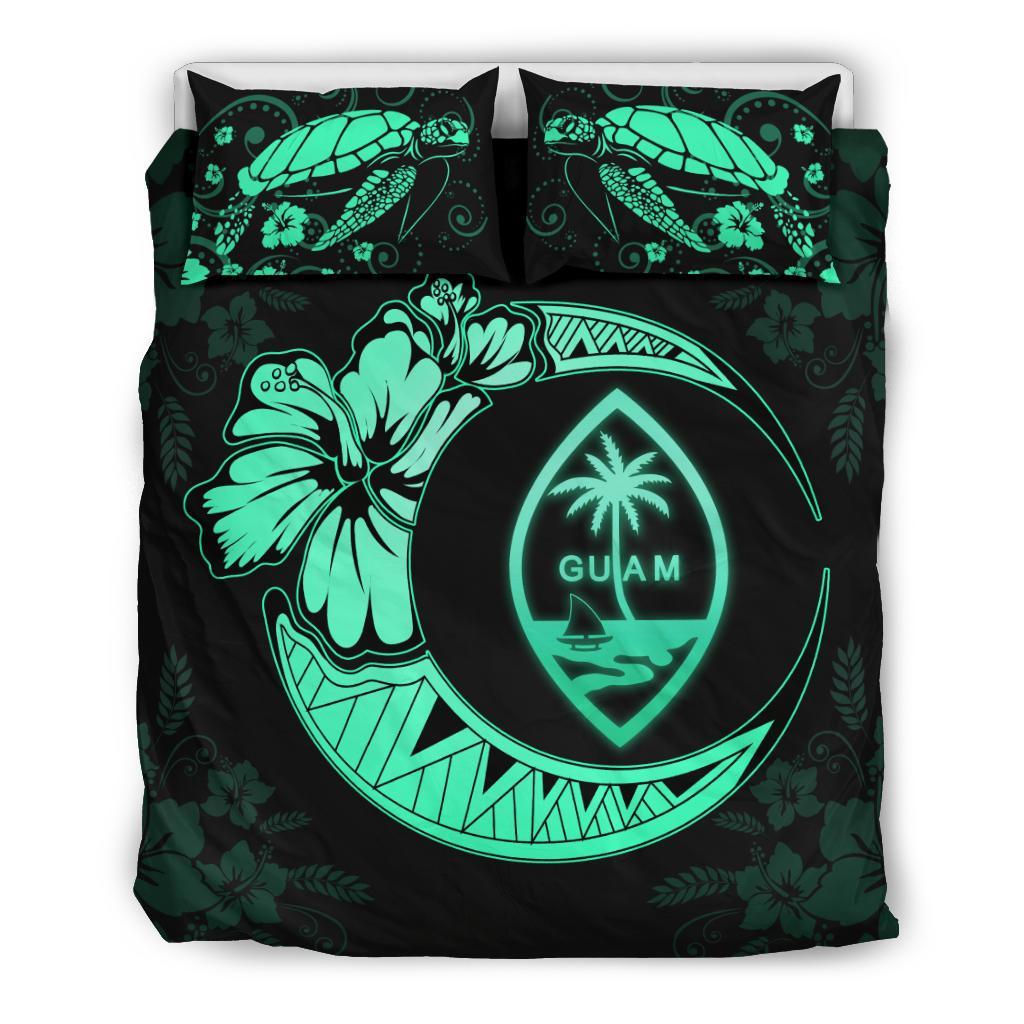 Guam Moon Bedding Set Turquoise - Vibe Hoodie Shop