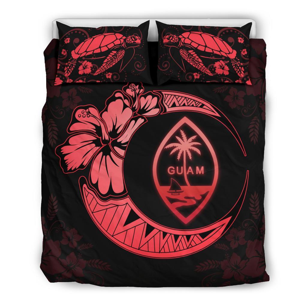 Guam Moon Bedding Set Red - Vibe Hoodie Shop