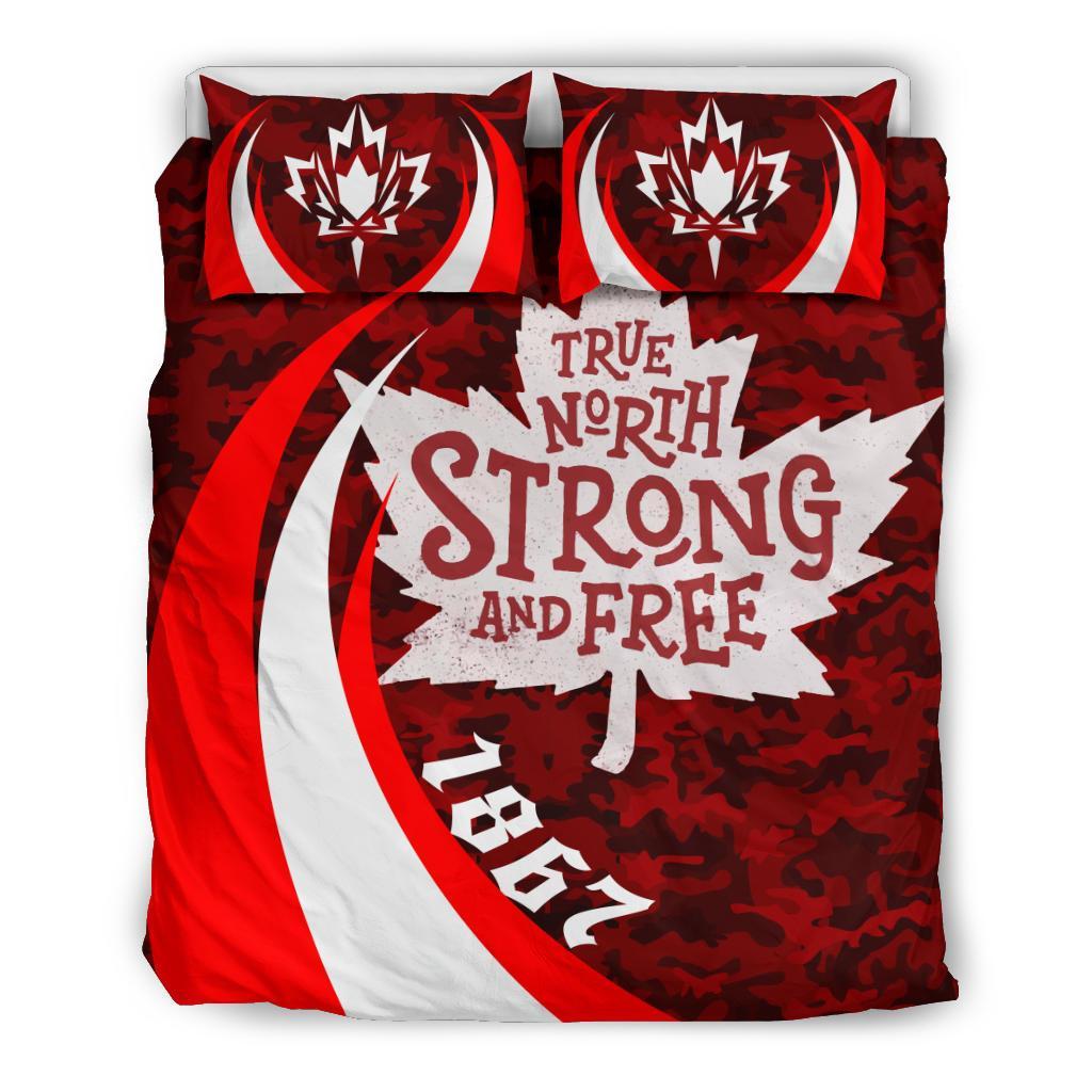 Canada - True North Strong And Free Bedding Set - Vibe Hoodie Shop