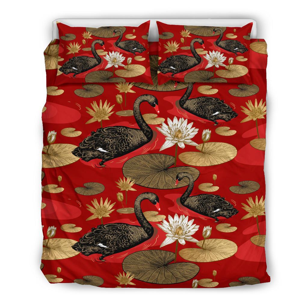 Australia Bedding Sets - Swans Bed Lake Landscape Art Sets - Vibe Hoodie Shop