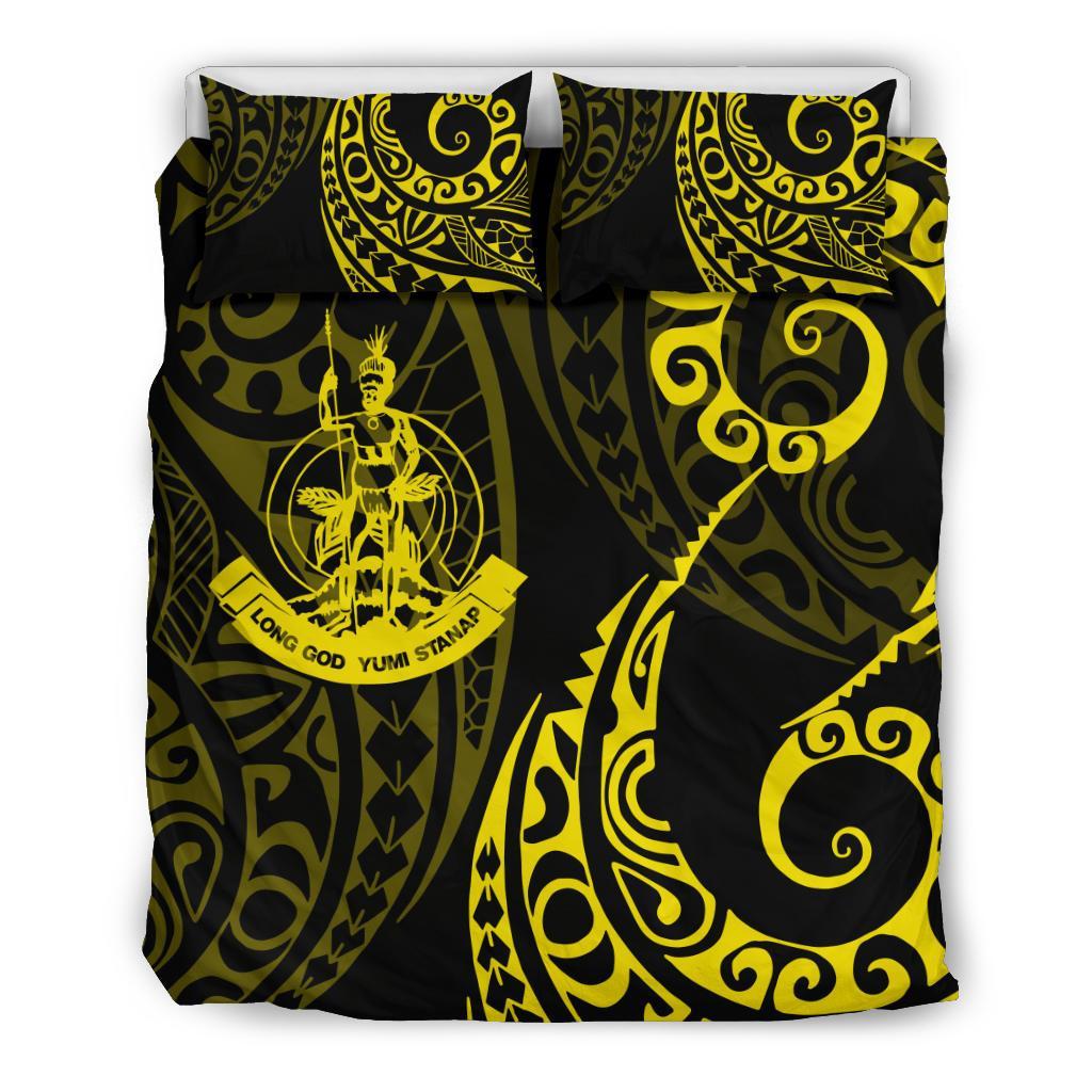 Vanuatu Polynesian Bedding Set - Tattoo Style 02 - Vibe Hoodie Shop