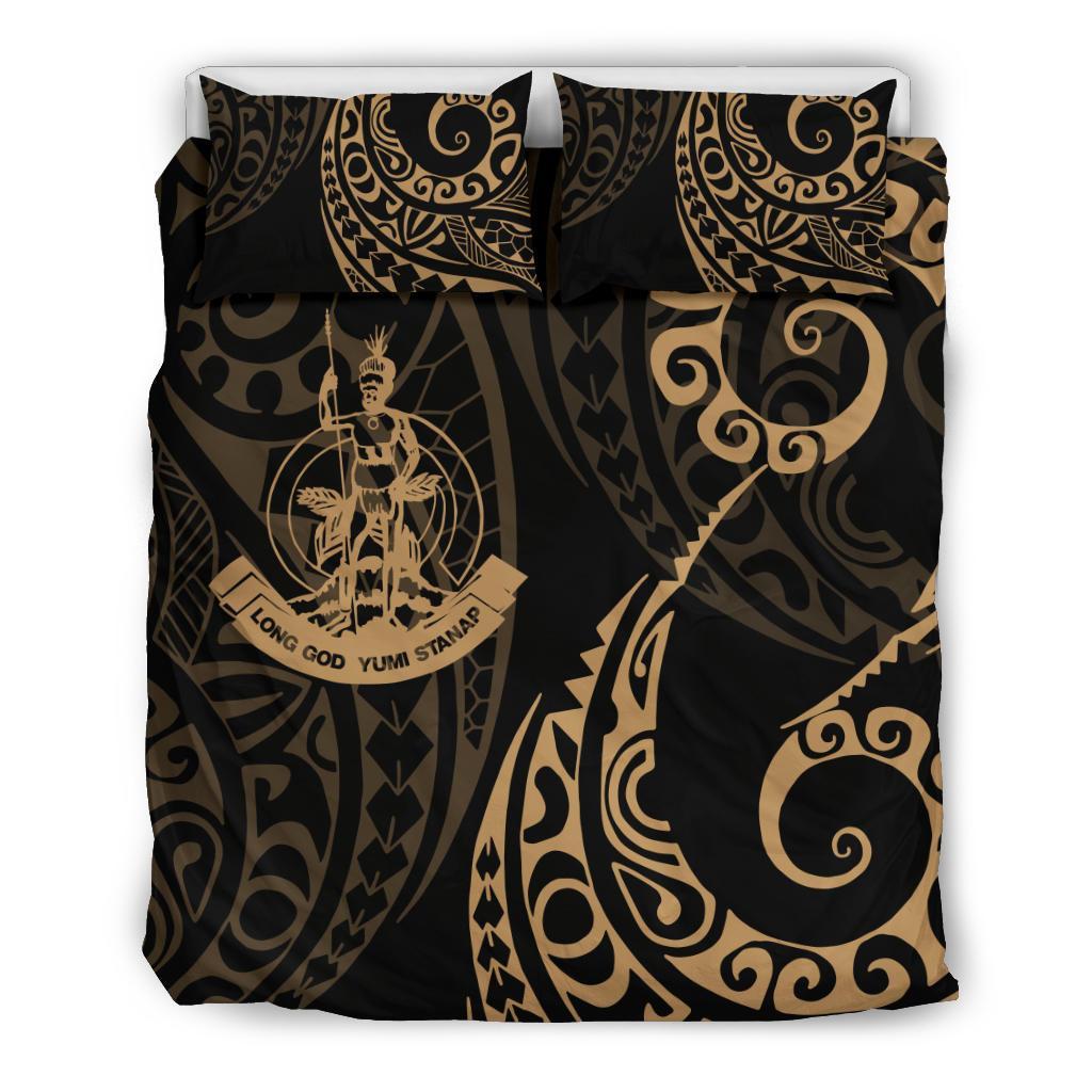 Vanuatu Polynesian Bedding Set - Tattoo Style 04 - Vibe Hoodie Shop