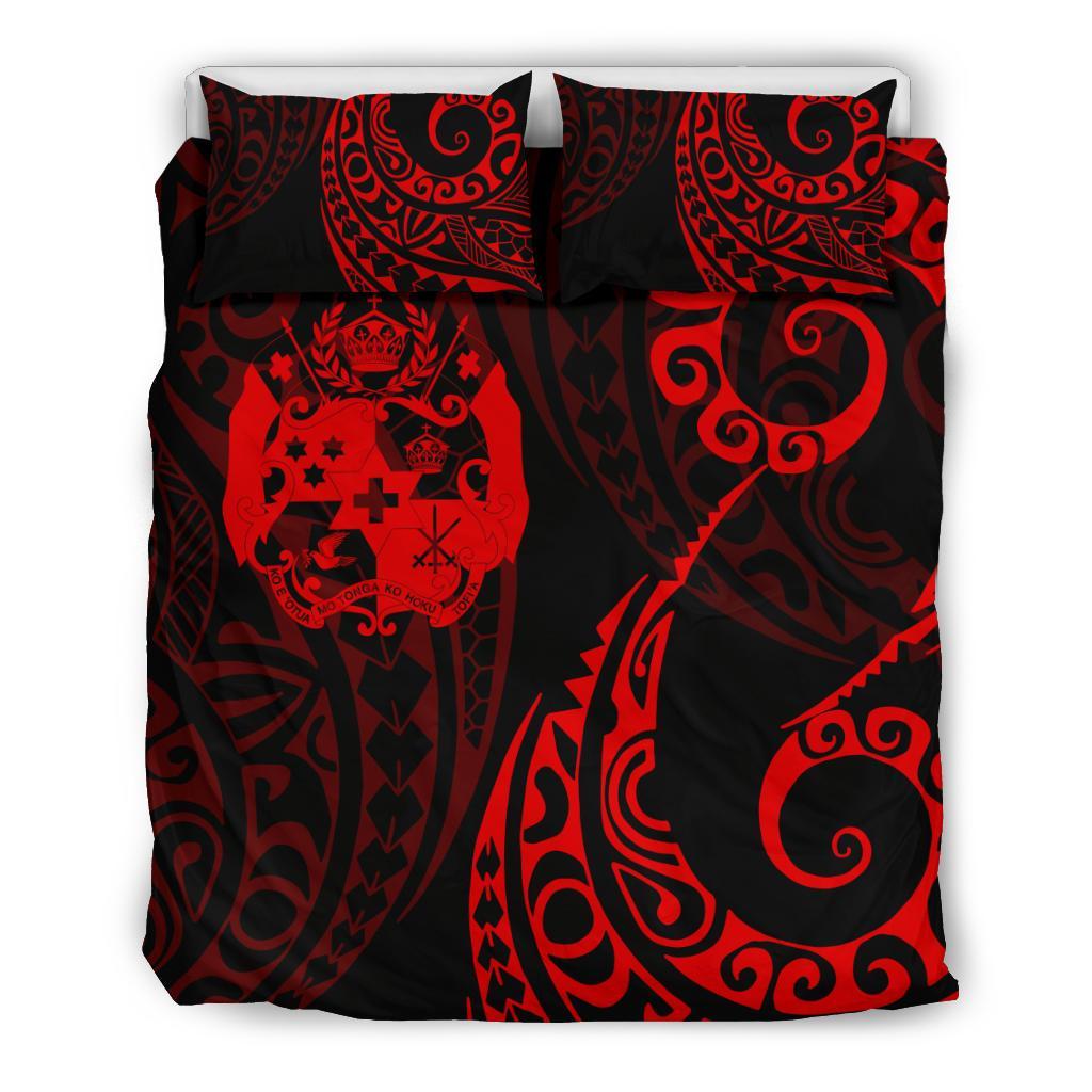 Tonga Polynesian Bedding Set - Tattoo Style 01 - Vibe Hoodie Shop