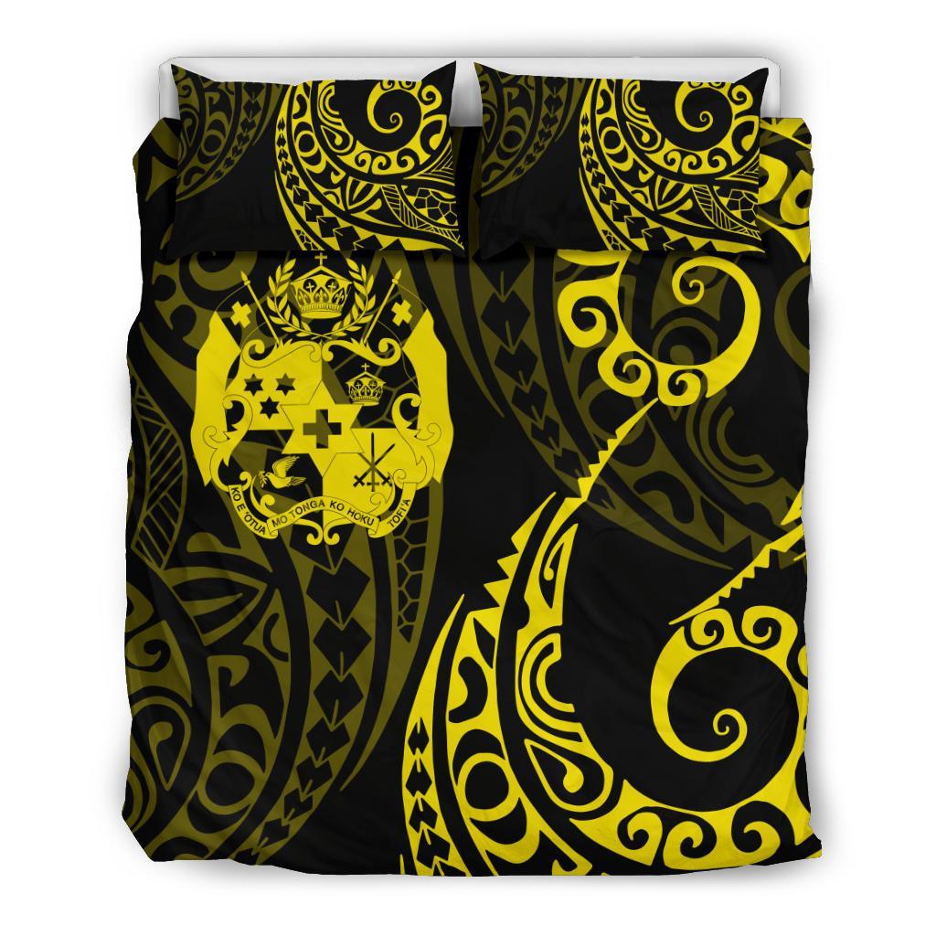 Tonga Polynesian Bedding Set - Tattoo Style 02 - Vibe Hoodie Shop