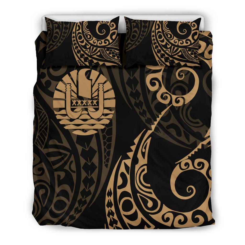 Tahiti Polynesian Bedding Set - Tattoo Style 04 - Vibe Hoodie Shop