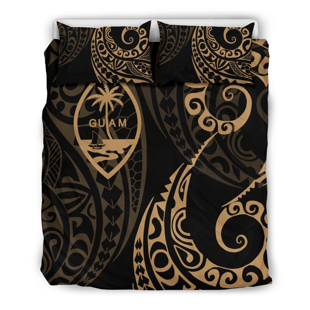 Guam Polynesian Bedding Set - Tattoo Style 02 - Vibe Hoodie Shop