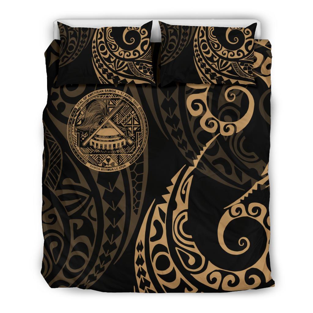 American Samoa Polynesian Bedding Set - Tattoo Style 02 - Vibe Hoodie Shop