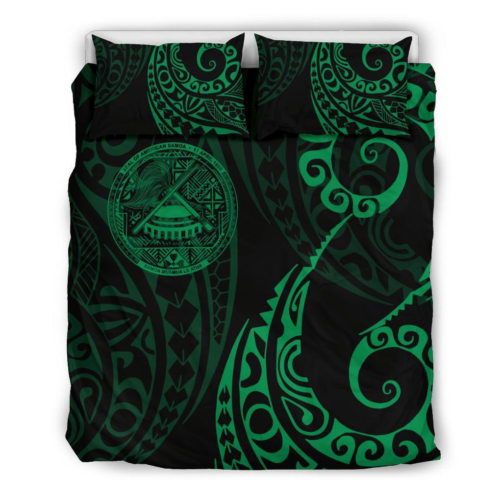 American Samoa Polynesian Bedding Set - Tattoo Style 05 - Vibe Hoodie Shop