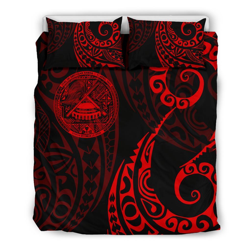 American Samoa Polynesian Bedding Set - Tattoo Style 06 - Vibe Hoodie Shop