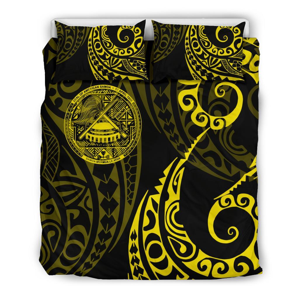 American Samoa Polynesian Bedding Set - Tattoo Style 08 - Vibe Hoodie Shop