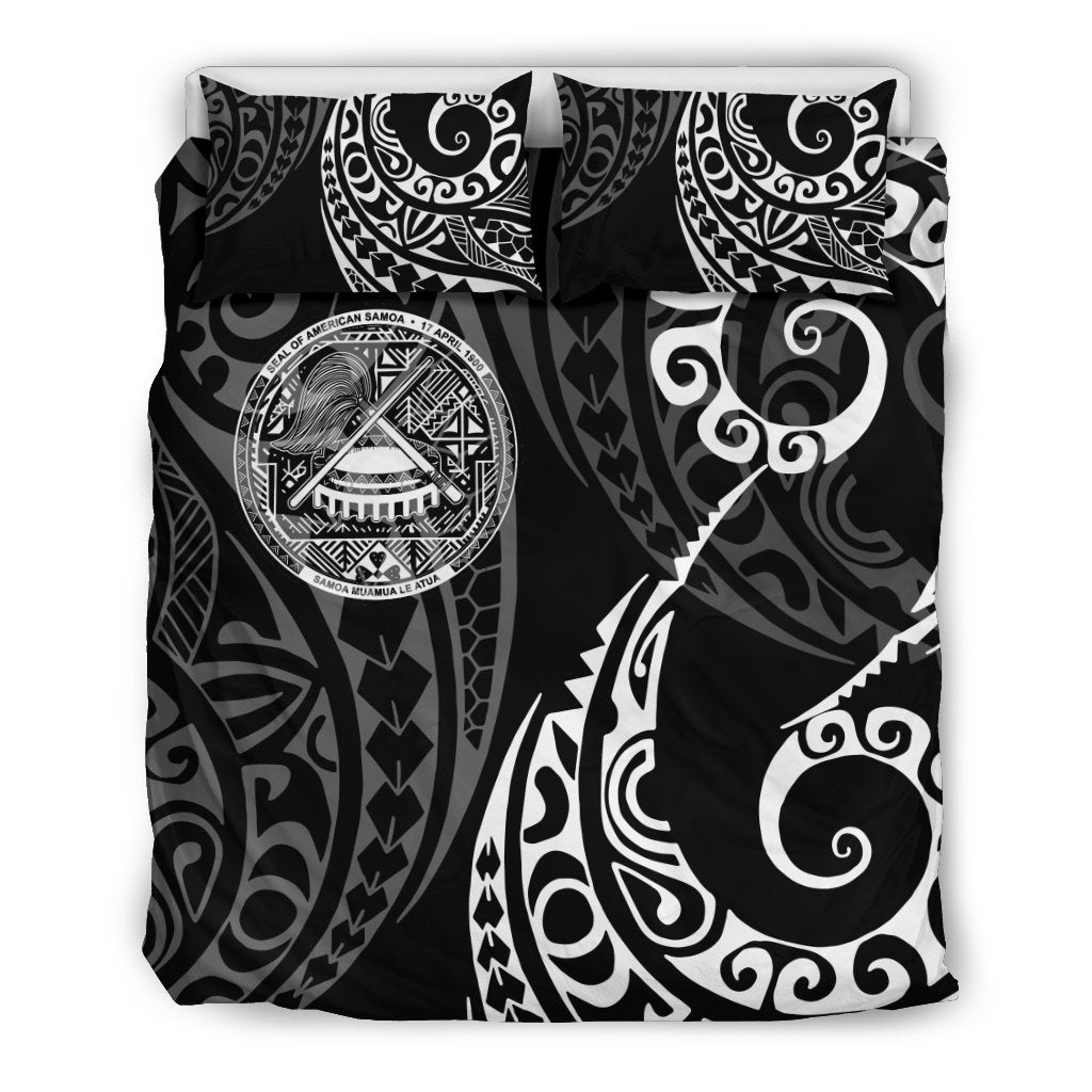 American Samoa Polynesian Bedding Set - Tattoo Style 04 - Vibe Hoodie Shop