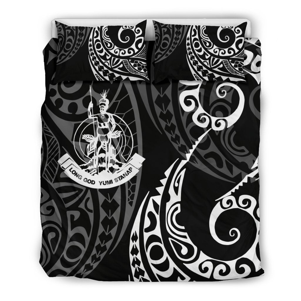 Vanuatu Polynesian Bedding Set - Tattoo Style 08 - Vibe Hoodie Shop