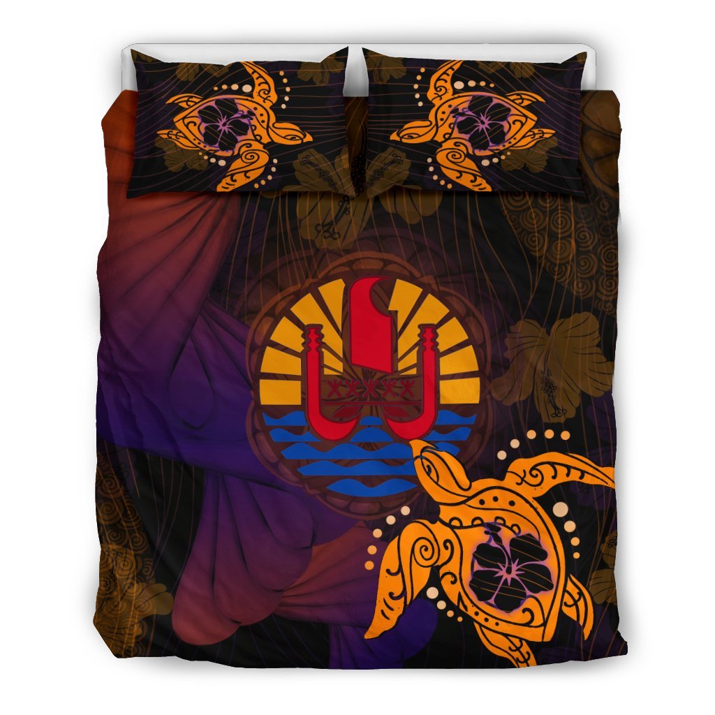 French Polynesia Bedding Set Turtle - Vibe Hoodie Shop