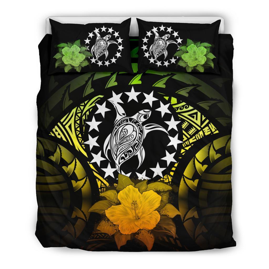 Cook Islands Reggae Hibiscus Bedding Set - Vibe Hoodie Shop