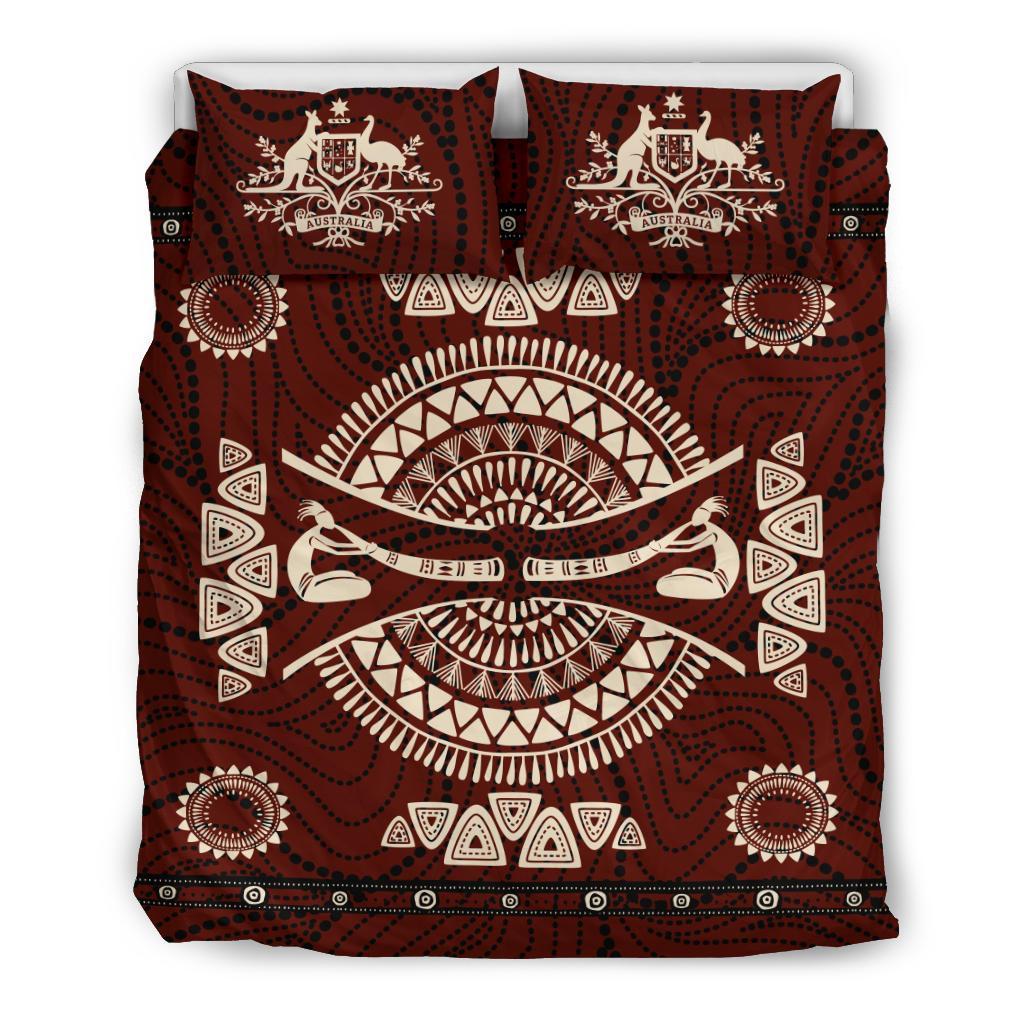 Aboriginal Bedding Sets, Didgeridoo Australia Indigenous Patterns Ver03 - Vibe Hoodie Shop