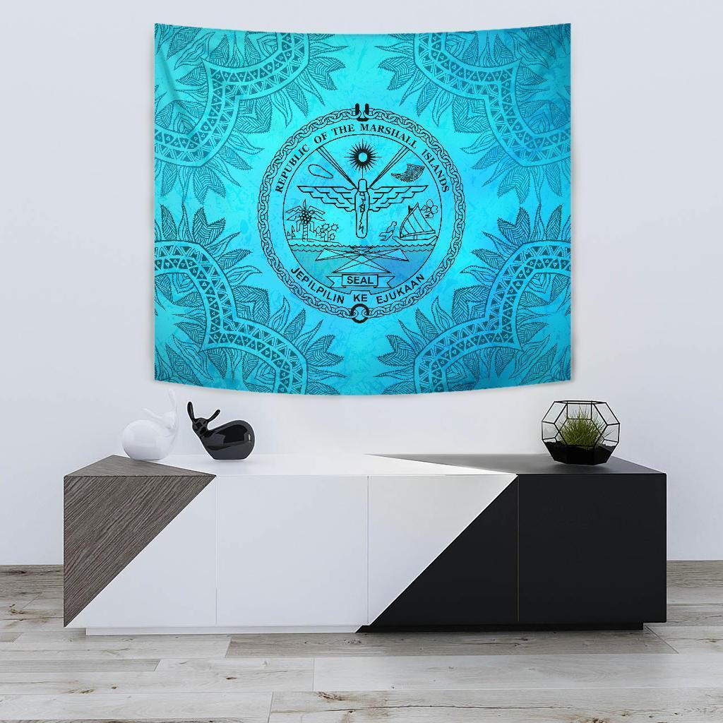 Marshall Islands 1 Tapestry Turquoise - Vibe Hoodie Shop