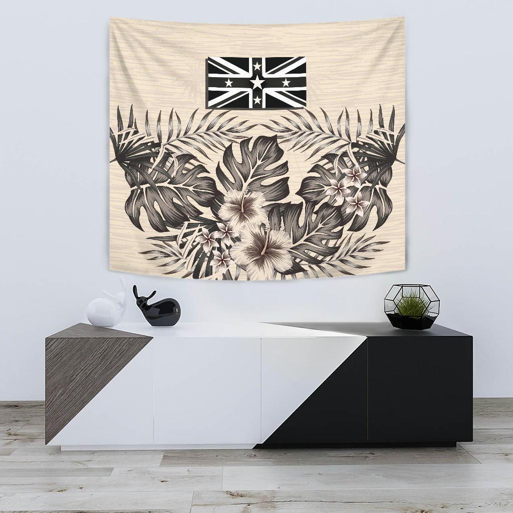 Niue Tapestry - The Beige Hibiscus - Vibe Hoodie Shop