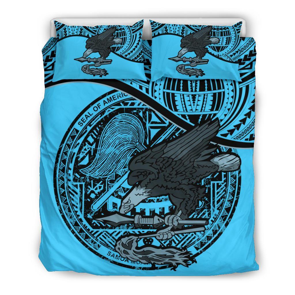 American Samoa Bedding Set Blue - Vibe Hoodie Shop