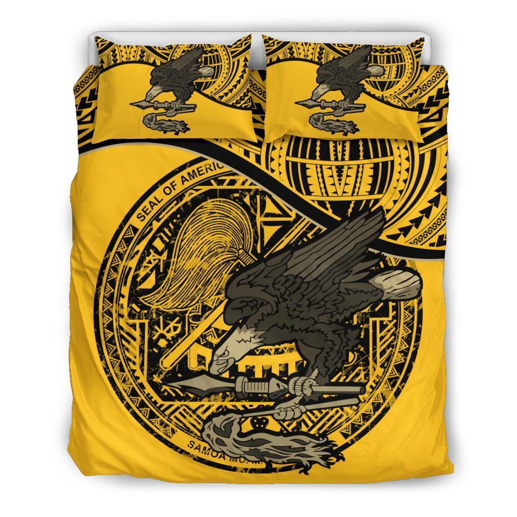 American Samoa Bedding Set Yellow - Vibe Hoodie Shop