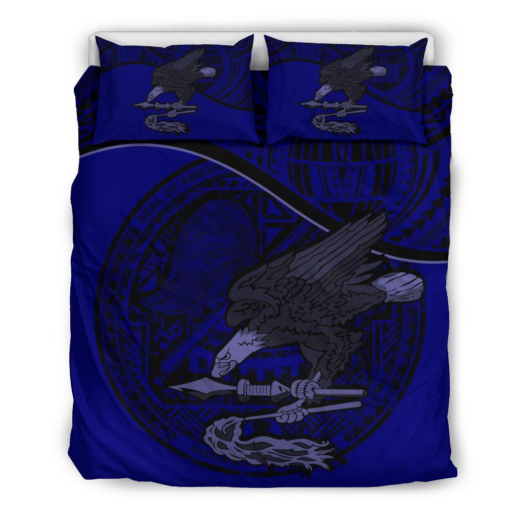 American Samoa Dark Bedding Set Dark Blue - Vibe Hoodie Shop