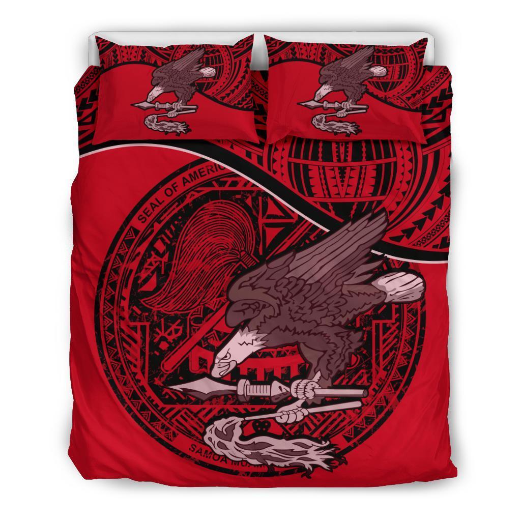 American Samoa Bedding Set Red - Vibe Hoodie Shop