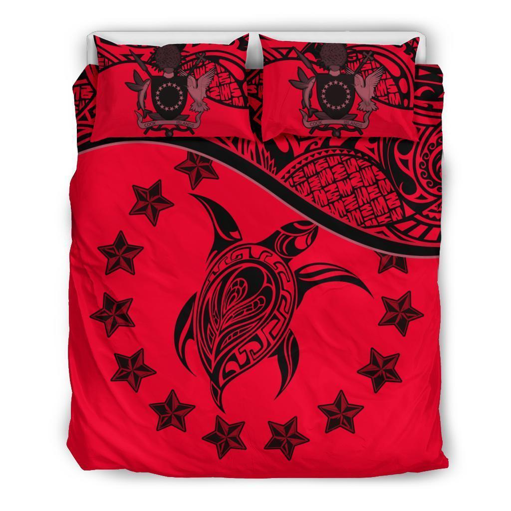 Cook Islands Bedding Set Red - Vibe Hoodie Shop