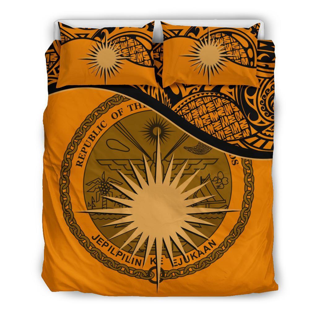 Marshall Islands Bedding Set Orange - Vibe Hoodie Shop