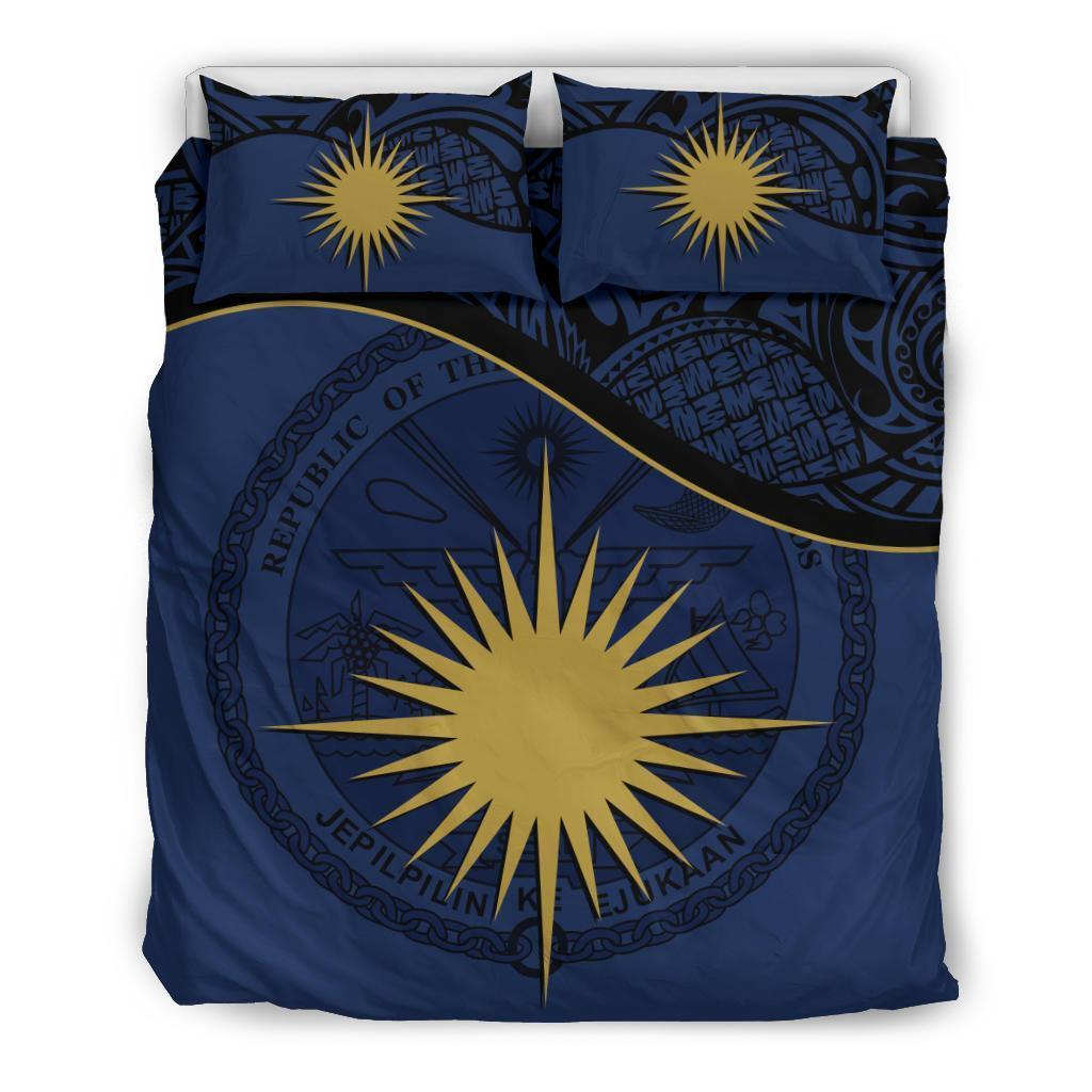 Marshall Islands Bedding Set Dark Blue - Vibe Hoodie Shop