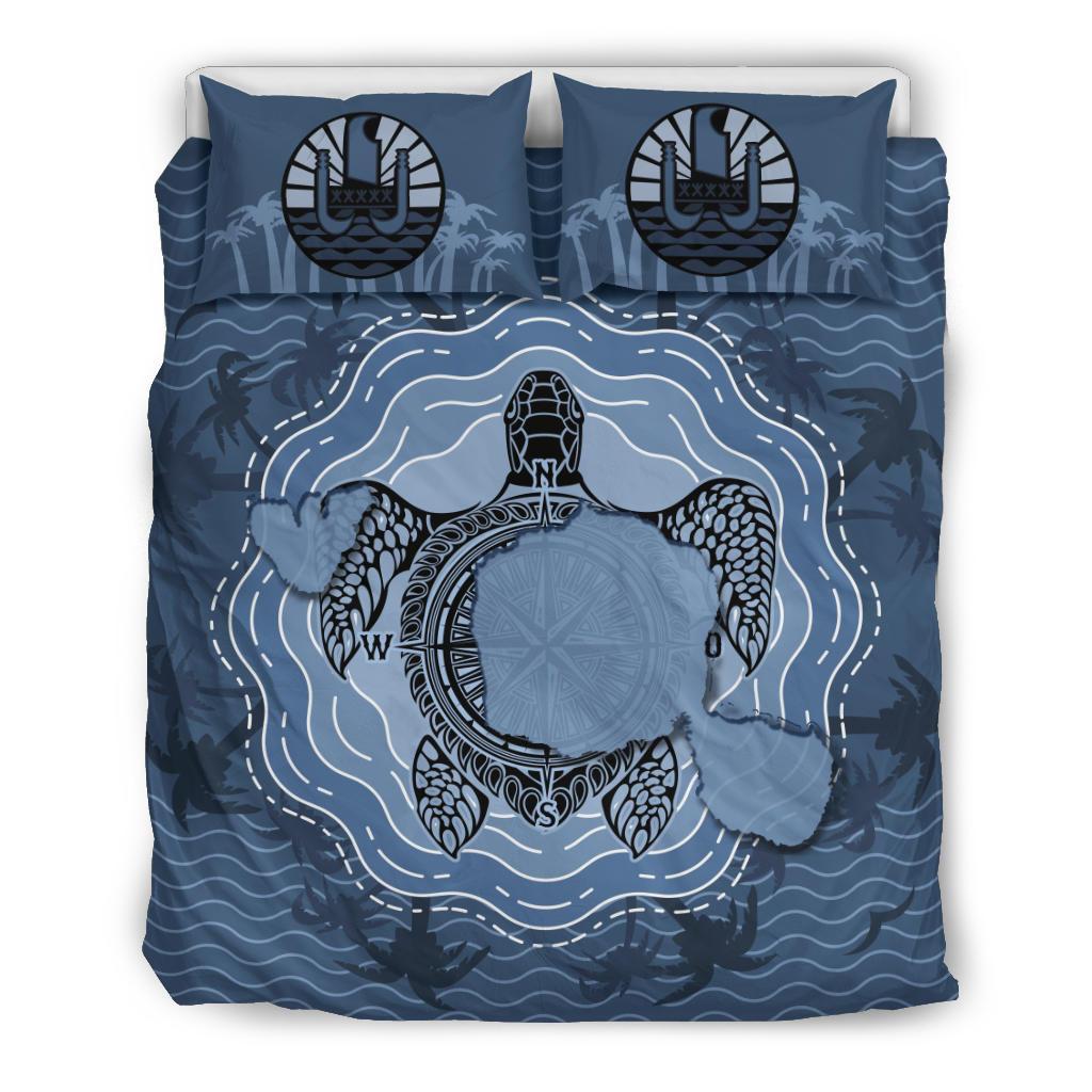 Tahiti Bedding Set - Turtle Compass and Map - Vibe Hoodie Shop